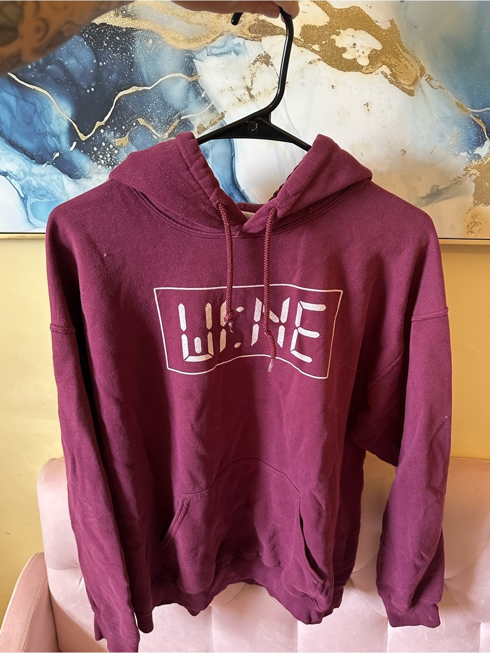 Wine time hoodie size L